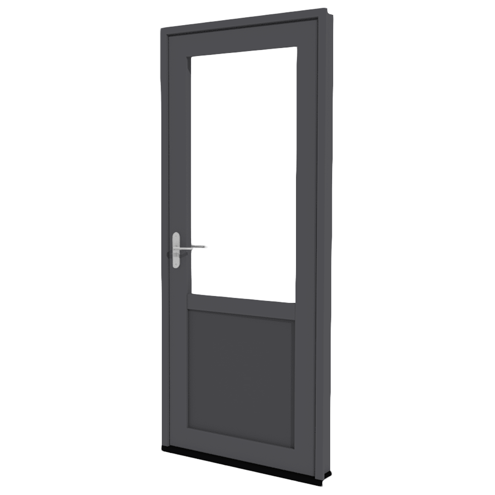 Achterdeur (buitendraaiend) aluminium met paneel en glas