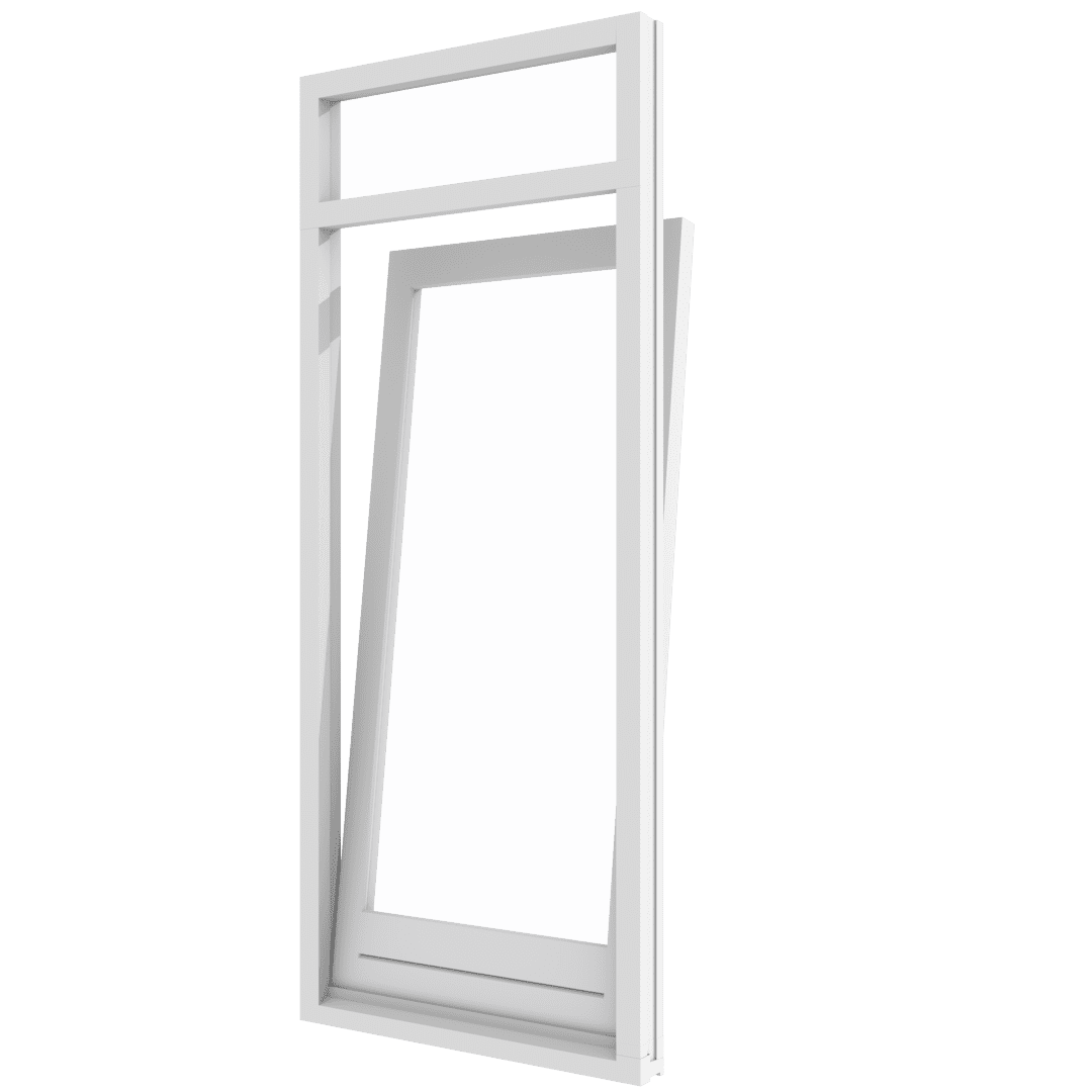 Draaikiepraam met zijlicht aan de bovenzijde