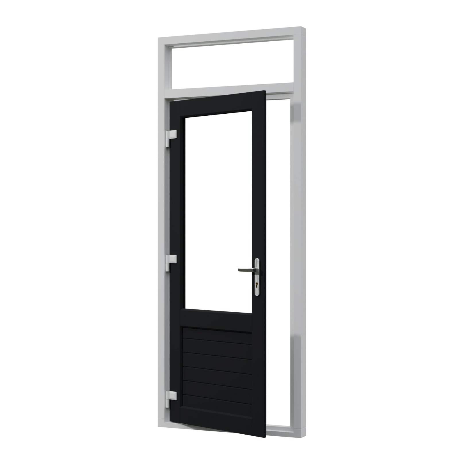 Enkele-kunststof-buitendeur-met-paneel-en-bovenlicht